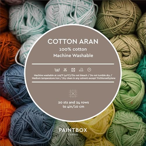 Paintbox Yarns 100% Cotton Aran Yarn 1.76oz / 50g, 93yds / 85m