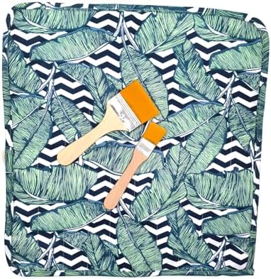 Funny live Paint Brush Holder Art Supplies, Artist Brush Holder & Storage Organizer Roll-Up Case Bag, Protect Acrylic Oil Watercolor Paintbrushes (Green Leaf 20 Slot Pockets)