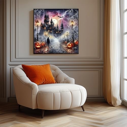 AIBOERL Paint by Numbers Kit for Adults Beginner,Halloween Night, 12X16In