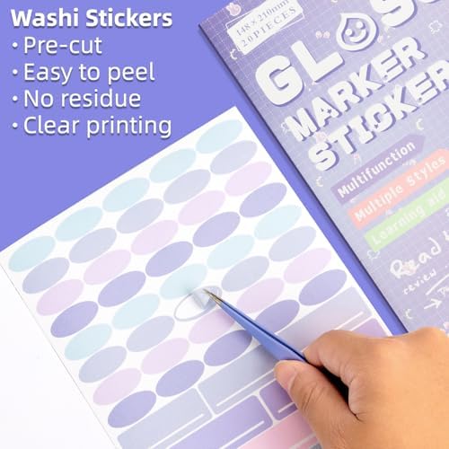 Charm Label Sticker Scrapbooking Supplies for Junk Journal, 20 Sheets Stickers - Ephemera Stickers Book(TZ-012-001)