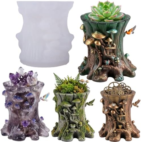 Mushroom Tree Stump Silicone Mold for Epoxy Resin Casting Crafts