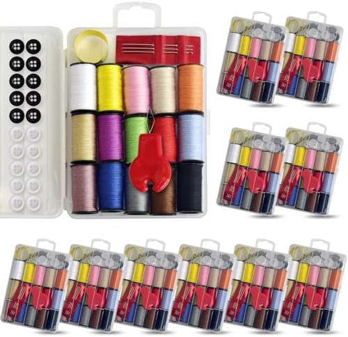 Mini Sewing Kit, Portable Sewing Kit, Portable Travel Sewing Box Kit for Adults Supplies Repair Project (10)