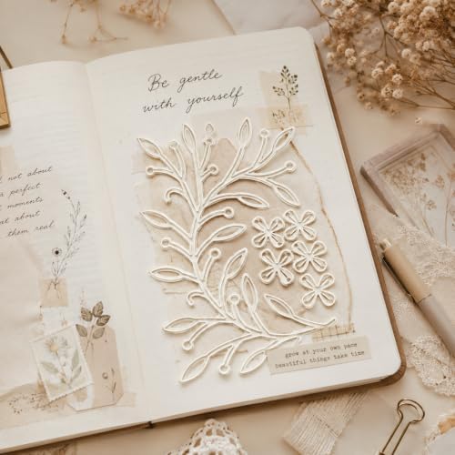 Grevosea Flowers Cutting Dies for Card Making, 4.5x3 Inch Metal Die Cuts