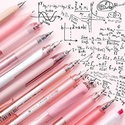 Four Candies Cute Pink Pens, Black Gel Ink, Rose - 12ct, 0.5mm Fine Point