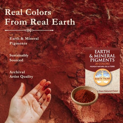 Natural Earth Paint Pigment Sample Pack – 20 Non-Toxic, Archival Earth & Mineral Pigments for DIY Paint – Eco-Friendly, Sustainably Sourced Colors – No Fillers or Additives