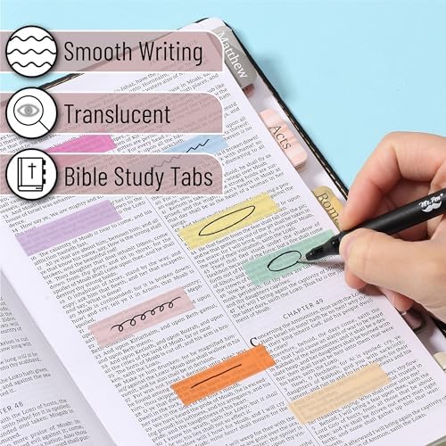 Mr. Pen- Colorful Sticky Tabs, 16 Sets, 3200 pcs, Translucent Page Markers
