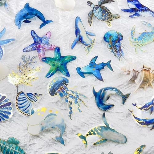 50Pcs Ocean Animal Stickers