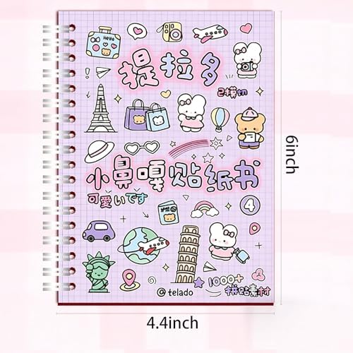 Aesthetic Japanese Sticker Book for Adults – 16 Sheets, 1000+ Cute & Vintage Stickers for Scrapbooking, Journaling, DIY Crafts, Girlhood & Scrapbook Sticker Book