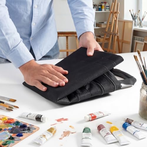 JusArt Art Portfolio Bag, 20x26 Light Weight Portfolio Folder Case with Adjustable Shoulder Strap, Leather Corners, Waterproof Art Bag for Artists and Students for Artwork, Poster, Sketching, Drawing