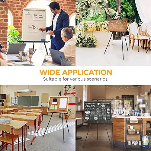 VISWIN 63" Black Easel Stand for Wedding Signs, Adjustable Wooden Display Easel with Holder, Tripod Floor Easel for Welcome Board, Poster, Picture, Photos, Paintings