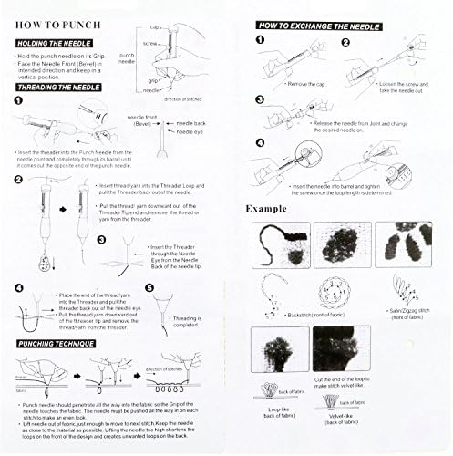 Islmlisa Magic Embroidery Pen Set - Punch Needles for Embroidery Threaders DIY Sewing