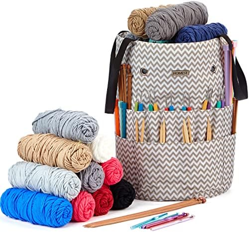HOMEST Crochet Bag Organizer for Yarn Storage, and Knitting Accessories