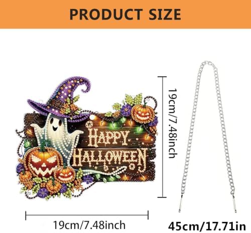 AIBOERL Halloween Diamond Art Kits for Adults, Acrylic Hanging Suncatcher
