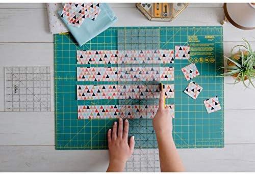 OLFA 18x24" Self-Healing Rotary Cutting Mat (RM-SG) - Double-Sided, Green | Self-healing, triple-layer, double-sided grid, rotary cutter safe - Quilting and sewing - Quilters and Crafters