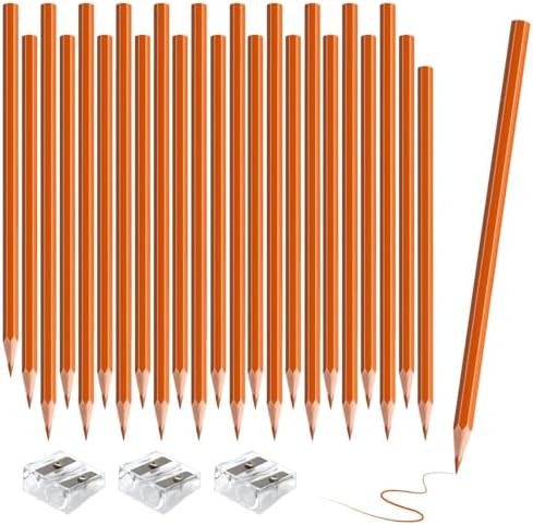 36 Pack Orange Colored Pencils for Kids, Pre-sharpened Art Pencils Back to School Supplies Set, Drawing Sketching Pencils for Students, Teachers, Classroom