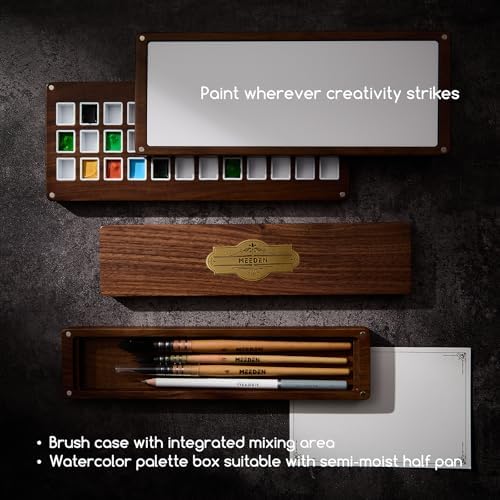 MEEDEN Black Walnut Tabletop Easel Set: All-in-One Luxury Art Supplies Kit
