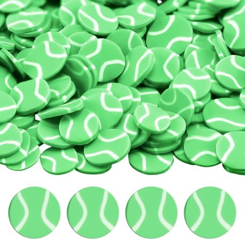 Weysat 30g Mini Tennis Polymer Clay Slices 0.2 Inch Sports Ball Nail Art