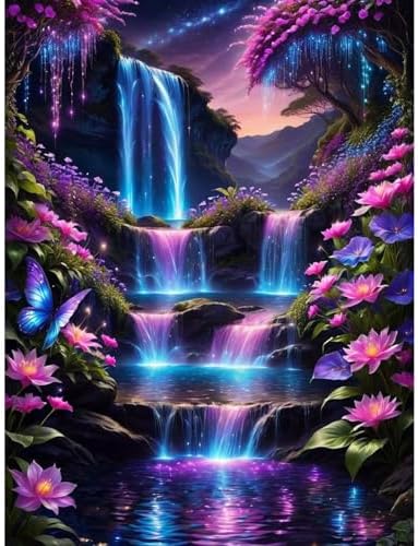 Diamond Art Kits for Adults & Beginners, Waterfall Diamond Painting Kit