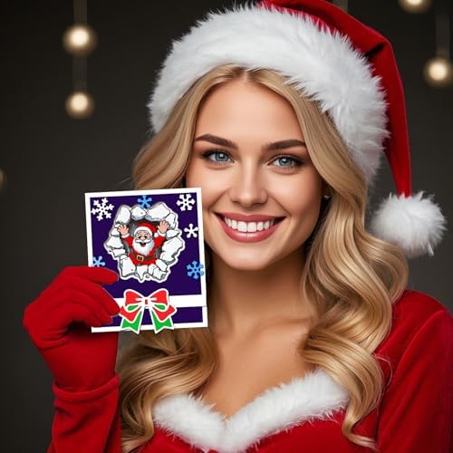 GLOBLELAND 3D Cracks Santa Claus Clear Stamp for Scrapbooking 3D Christmas Snowman Silicone Stamps 3D Reindeer Transparent Stamp for Card Making DIY Embossing Journaling