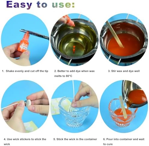 HOMY ARTY Candle Dye - 32 Colors Candle Wax Dyes