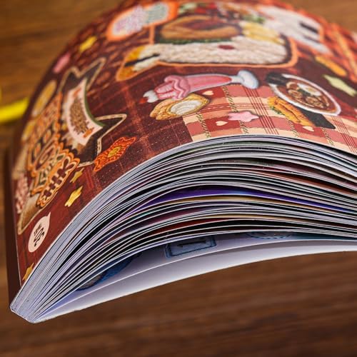 Girl's Japanese Retro Sticker Book, 700+ Kawaii Old Showa Style Embroidered Stickers, Cute Food Theme for DIY Scrapbooking Journaling Handbook Decoration