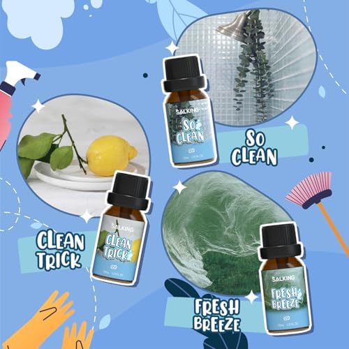 SALKING Housekeeping Fragrance Oils, Premium Essential Oil Set for Diffuser