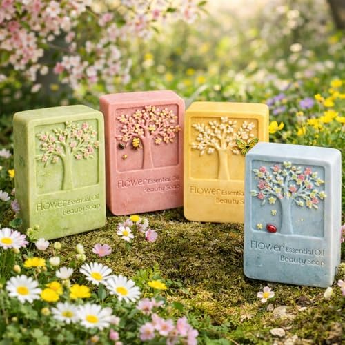 2Pack Tree of Life Embossed Silicone Soap Mold Square Handmade Soap Making Mold Square Silicone Mold Tree Embossed Mold Handmade Soap Mold for Soap Candle Lotion Bath Bombs Resin Cake Chocolate Candy
