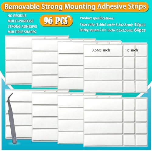 Birllaid Double Sided Tape for Walls, Picture Hanging Strips Removable Mounting Adhesive Tape for Hanging Picture Poster Decorations