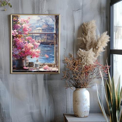 Arpilul Flowers Paint by Number for Adults-Paint by Numbers for Adults Beginner, Adult Paint by Number Kits on Canvas for Home Wall Art Decoration and Gifts 16x20Inch(Z-YH38)