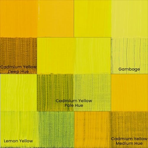 Soho Urban Artist Oil Paint Yellows Set of 5-170 mL Tubes, Triple-Milled Oils with Refined Linseed - Smooth Application, True Color Mixes, Ideal for Brushes & Palette Knives