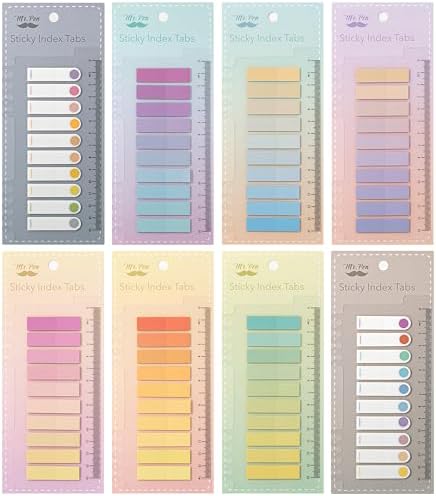 Mr. Pen- Colorful Sticky Tabs, 1600 pcs, Translucent Page Markers