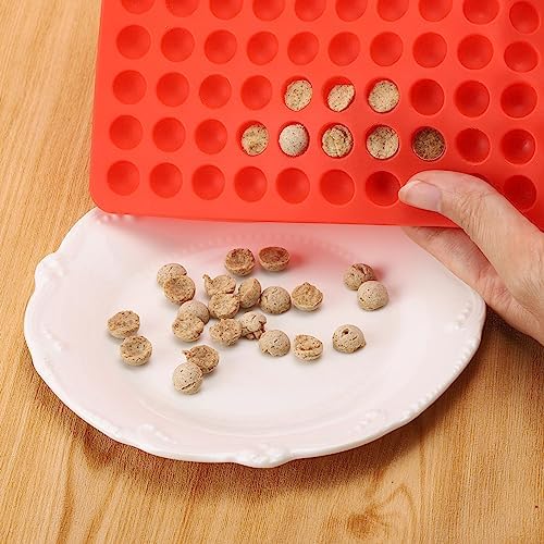 2 Pcs Mini Round Silicone Molds, 468 Cavity Semi Sphere Molds for Homemade Chocolate Chips, Candy, Baking, Wax Melts Beads, Ice Balls, Dog Training Treats