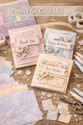 Scrapbook Paper Pad, 6x6 Inch, Single-Sided Decorative Craft Paper, 24 Sheets for Scrapbooking, Cardmaking & DIY Crafts - Vintage Pastel Pink