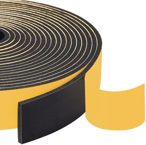 Yotache Weather Stripping 1" W X 1/8" T, 26 Ft Length