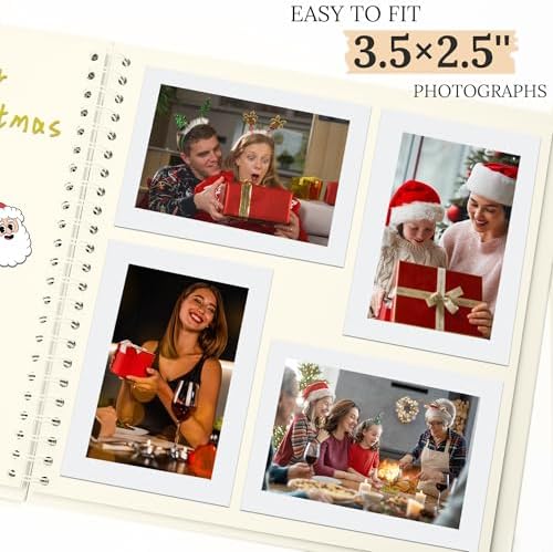 Scrapbook Photo Album 7"x7" 20 Sheets 47 Pages Hardcover Kraft Paper Cream