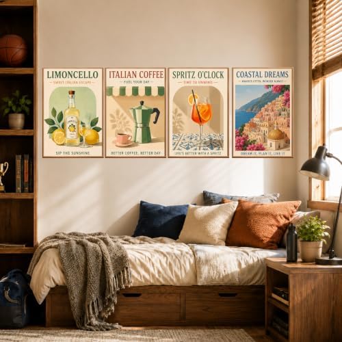 4 Pack Framed Paint by Numbers Kit for Adults, Leisure Time, 8x12 inch | Paint by Number for Adults, Beginner Friendly, Framed Canvas, Easel Included, Fun and Relaxing, Gifts Box, Home Wall Decor