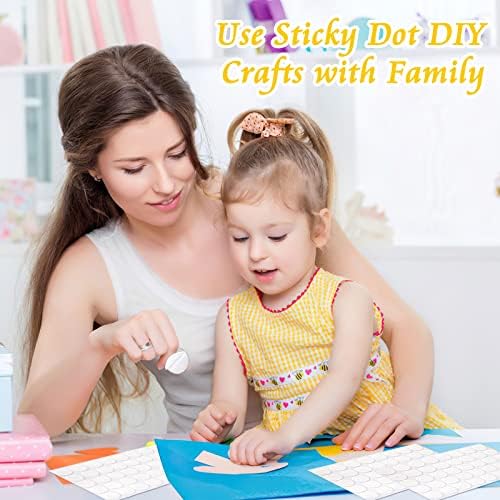 JANYUN 280 Pcs Double Sided Sticky Dot Stickers, Round Putty Clear Tack