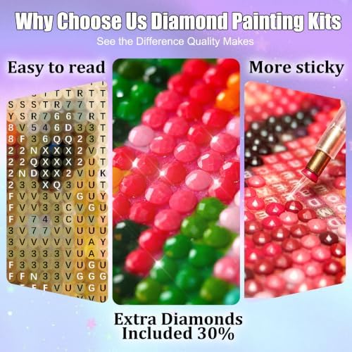 Vesmiral 3 Pack Diamond Art Kits for Adults 12x16inch