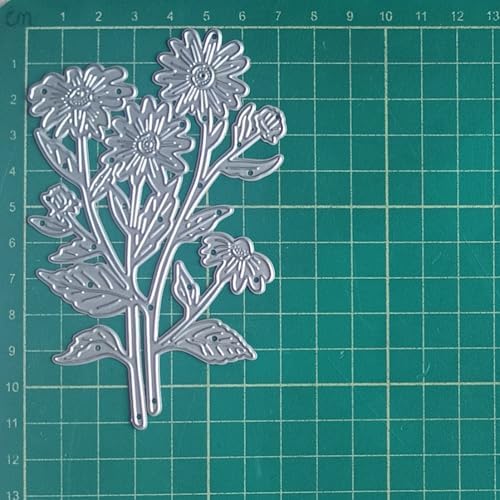 Scrapbooking Die-Cuts, Layer Frame Net Set Metal Cutting Dies for Card Making, Paper Craft Template, Background Embossing Stencils, DIY Album Décor (Flower Bouquet-11.4x8cm)
