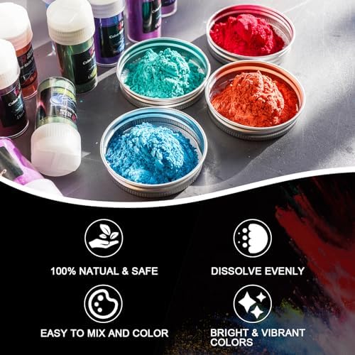 LET'S RESIN 60 Colors Mica Powder,Natural Pearlescent Pigment Powder