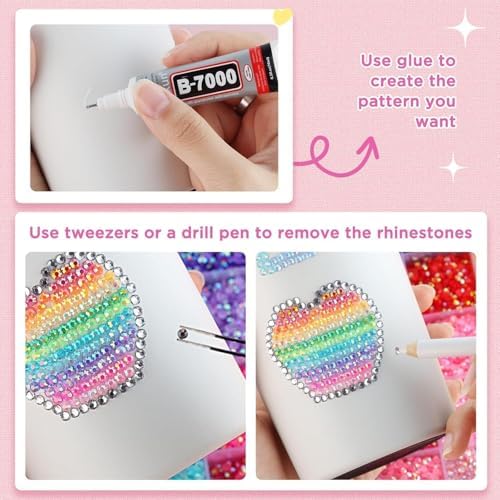 Bedazzling Kit, 32000Pcs 32 Colors Jelly Rhinestones Bedazzler Kit, 3mm Resin Flatback Gems with 3Pcs Glue & Tools for Bedazzling, Nail Art, Shoes, Clothing, DIY Craft, Decor, Diamond Art