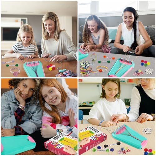 Maynacs Friendship Bracelet Making Kit for Girls 8-12, 28 Pre-Cut Threads
