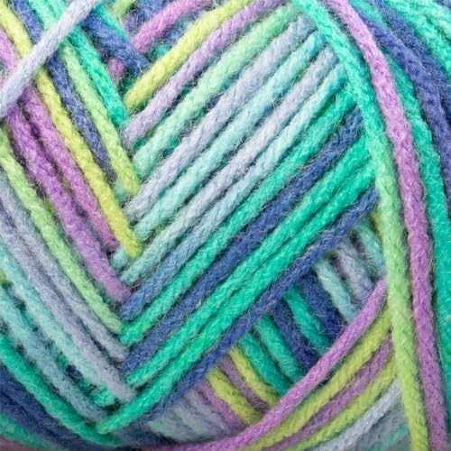 Craft County Size 4 (Medium) 100% Acrylic Fiber Yarn – Variety of Color and Pattern Options – Great for Crochet, Knitting, and Weaving (Wildflower)