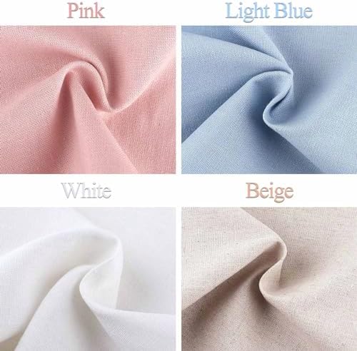 4pcs Nature Linen Needlework Fabric, Kurilai Solid Colour Embroidery Fabric, Square Linen Cloth Crafts Accessories for Making Garment Craft, Cross Stitch, Needle Embroidery, DIY Decoration (19x19inch)