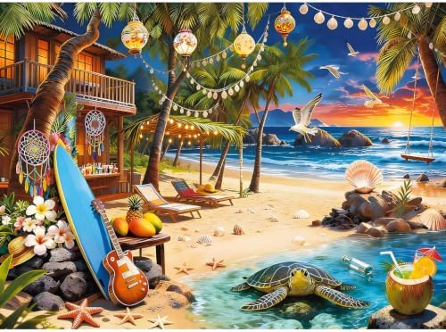 Tropical Beach Diamond Art Kits for Adult Diamond Painting Kit for Beginner