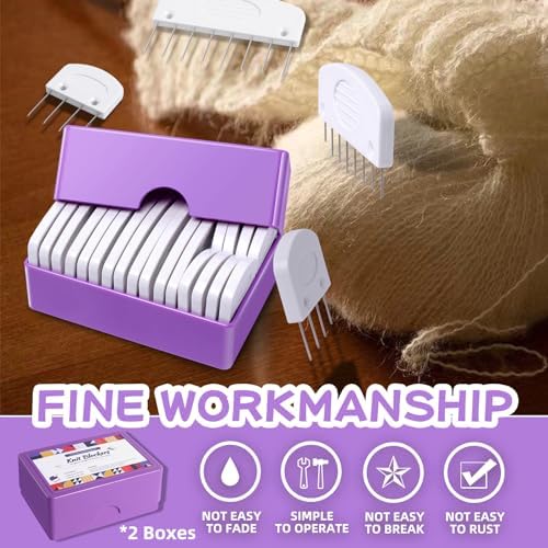 Opstin 2 Boxes Knit Blocking Pins Kit for Knitting & Crochet Projects, Knit Blockers, Blocking Combs,Knitting Block Pins for Blocking Mats, Crochet Blocking Pin