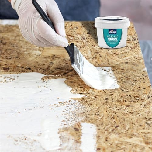 BLUEBIRD Heavy Gesso Primer for Acrylic Painting, White, 5.3Oz / 150 GM Full Tub, Gesso Surface Prep Medium For Acrylic Paint and Oil Paint