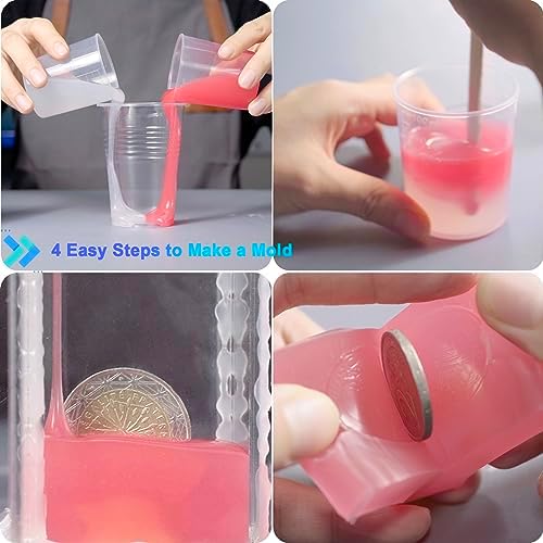 BBDINO Platinum Liquid Silicone Mold Making Kit 20A Clear Trial 2.42 lbs