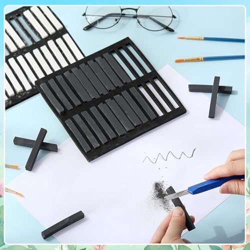 Watersay 48 Pcs Soft Chalk Pastels Set Soft Pastel for Artists Square Sketch Chalk Non-toxic Artist Pastel Sticks for Professional Artists Students and Art Lovers (Sketching Colors,60×8×8mm)