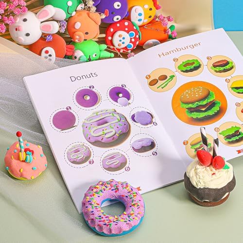 ifergoo Air Dry Clay, 65 Colors Magic Foam DIY Molding Clay for Slime | DIY Molding Toys with Sculpting Tools, Ultra Light & Soft, DIY Crafts School Projects, Gifts for Ages 3-12 Boys & Girls Kids